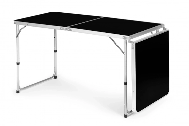 Prijenosni stol sklopivi za kampiranje crna ploča 180 x 60 cm