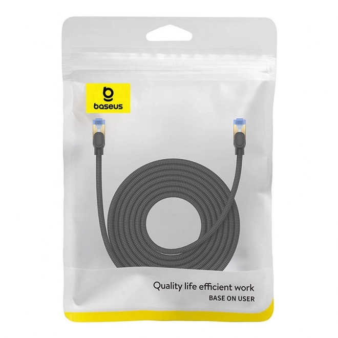 Pleteni Ethernet kabel cat.7 Baseus RJ45, 10 Gbps, 8 m, crni