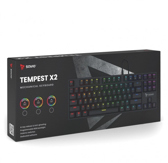 Mehanička tipkovnica Savio Tempest X2 RGB Outemu Brown