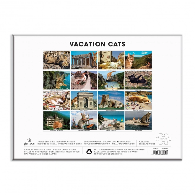 Galison puzzle mačke na odmoru 1500 komada