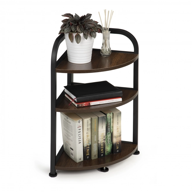 Kutna polica ModernHome u loft stilu, 3 police