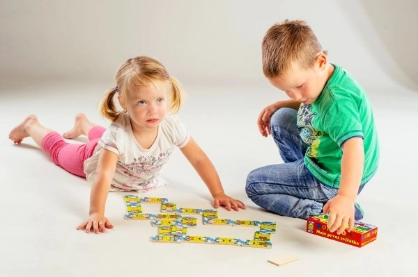 Domino Moje prve životinjice drvo društvena igra 28kom u kutiji 17x9x3,5cm