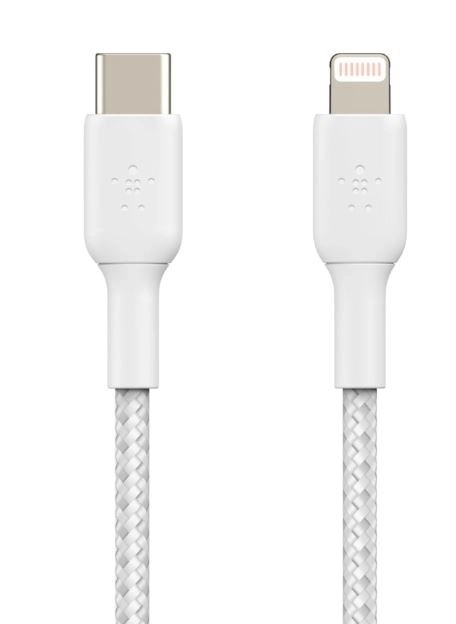 Pleteni kabel USB-C na Lightning 1m bijeli