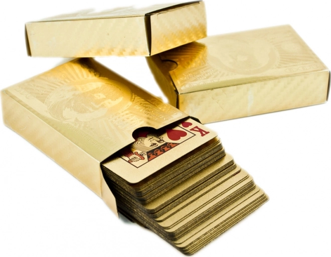 Zlatne plastične igraće karte - $$$ dolar