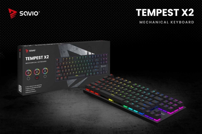 Mehanička tipkovnica Savio Tempest X2 RGB Outemu Brown