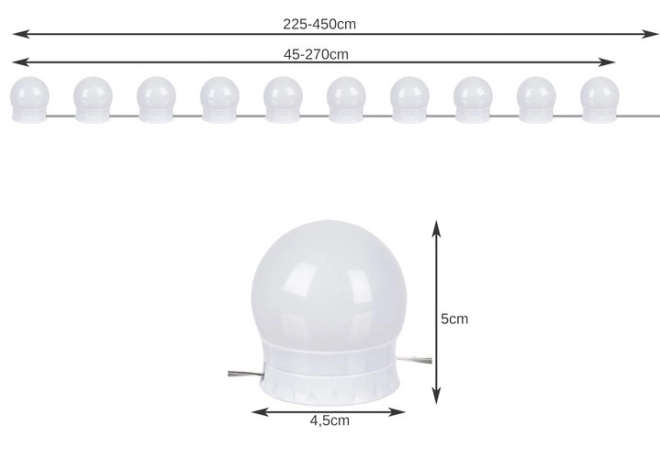 LED lampe za ogledalo/toaletni stol - 10 kom.