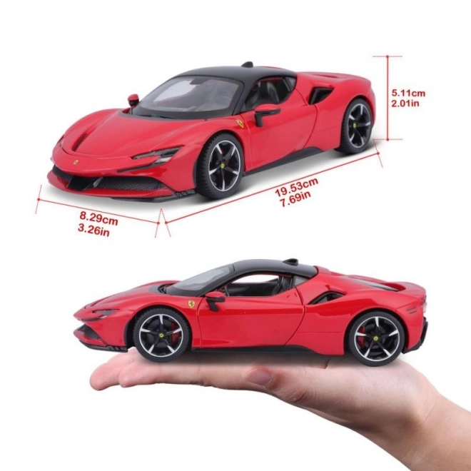 Bburago 1:24 Ferrari Top SF90 Stradale Crvena