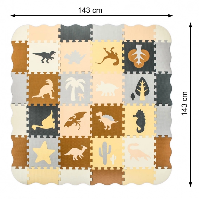 Pjenaste puzzle s dinosaurima i ogradom - 36 komada