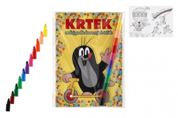Bojanke Krtica A5 - Slikaj prema obojenim točkama s voštanicama