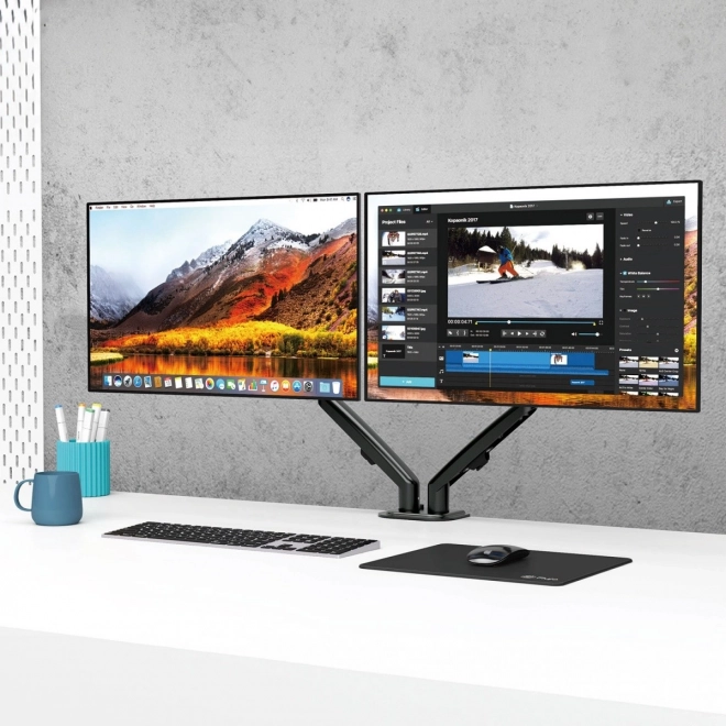 Dvostruki držač za monitore Maclean za ergonomsko radno okruženje