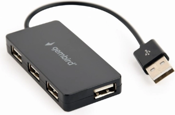 Crni USB čvorište s 4 priključka