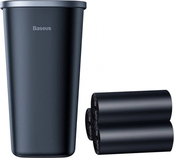 Baseus koš za auto s vrećicama, 800 ml, crni