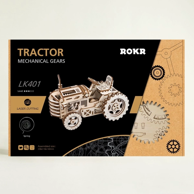 RoboTime 3D drvena mehanička slagalica Traktor