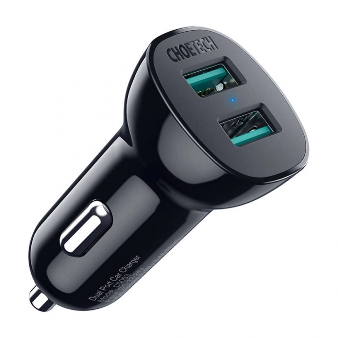 Auto punjač Choetech s 30 W QC 3.0 i dva USB porta
