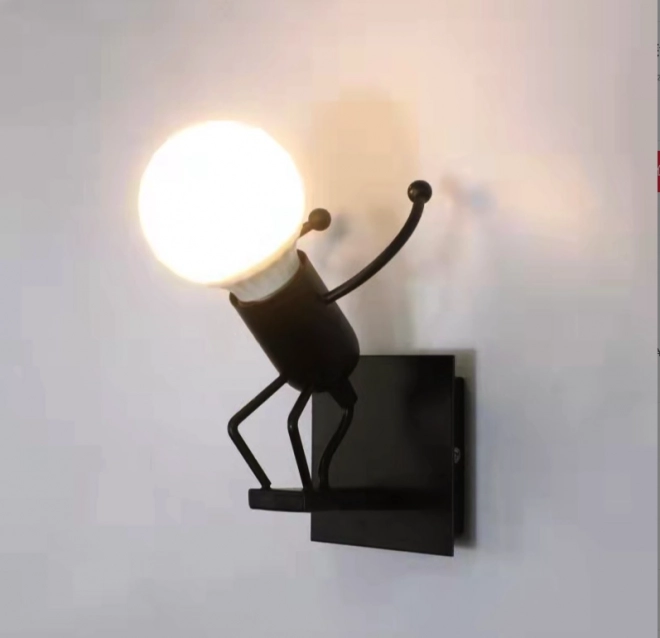 Zidna lampa Loft crna