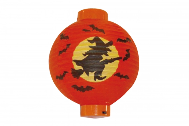 Halloween lampion s vješticom na baterije - 20 cm