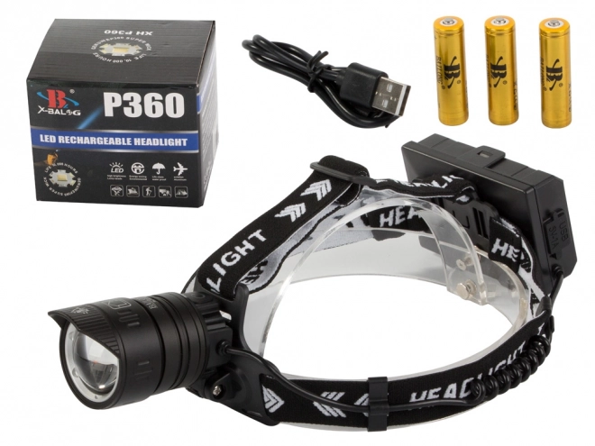 Profesionalna čeona svjetiljka s LED Cree XHP360 Powerbank Zoom od Bailong