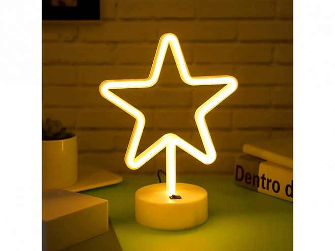 Neonska zvijezda LED lampica s USB