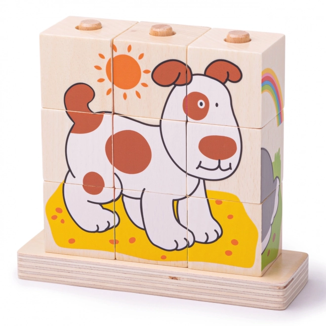 Bigjigs baby slagalice kocke životinje