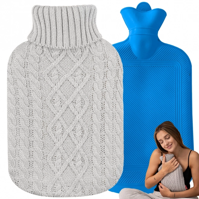 Termofor s pletenim navlakom 2 l – siva