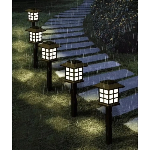 Solarne vrtne lampe LED – set 6x kućica