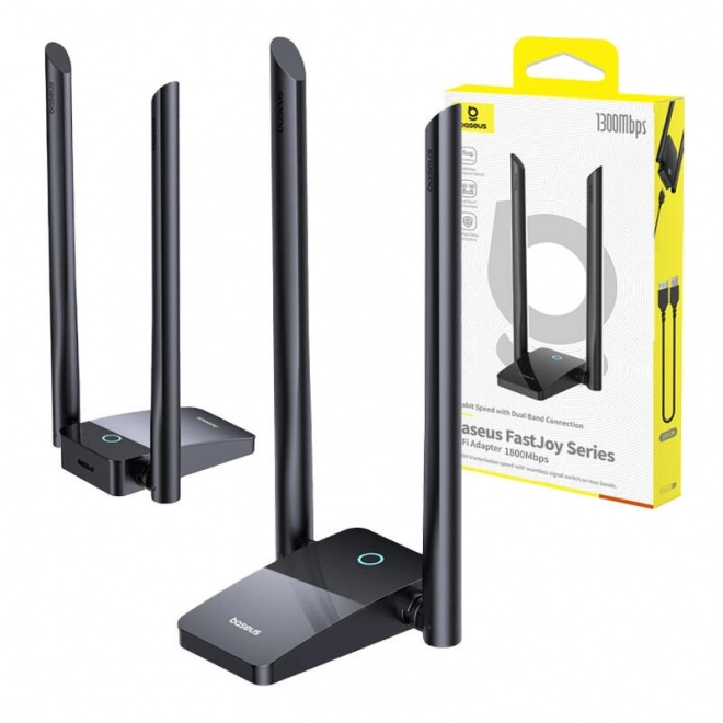 Adapter WiFi Baseus FastJoy 1800 Mbps crni
