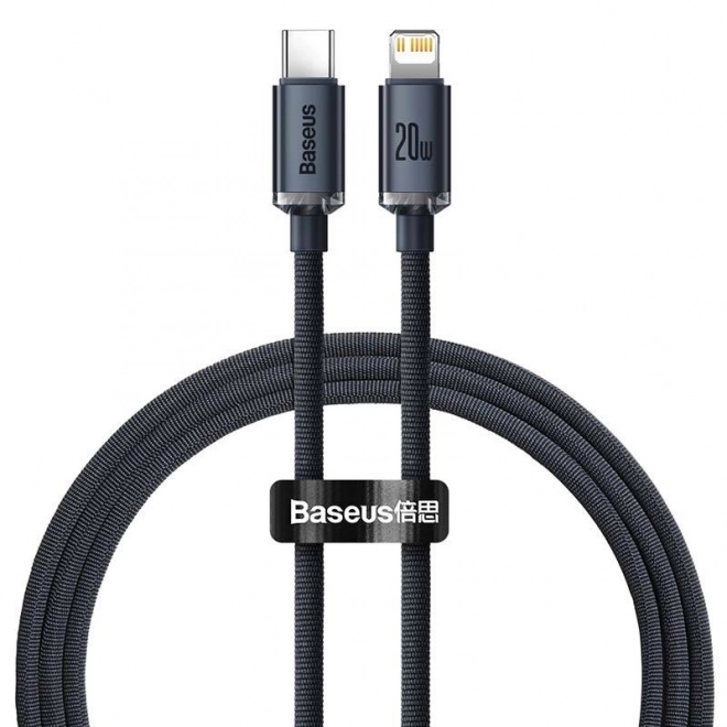 Baseus Crystal kabel USB-C na Lightning 20W PD - crni