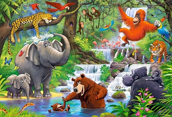 Puzzle Džungla Životinje Maxi