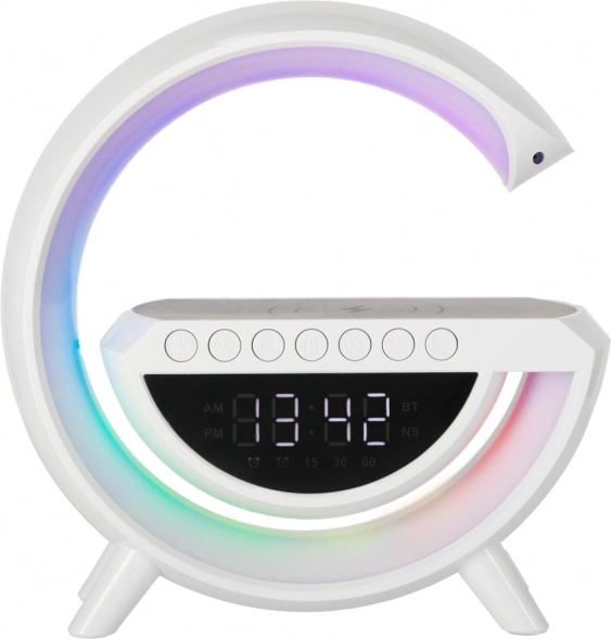 LED RGB lampica s bežičnim punjenjem, radijom, budilicom i Bluetooth zvučnikom