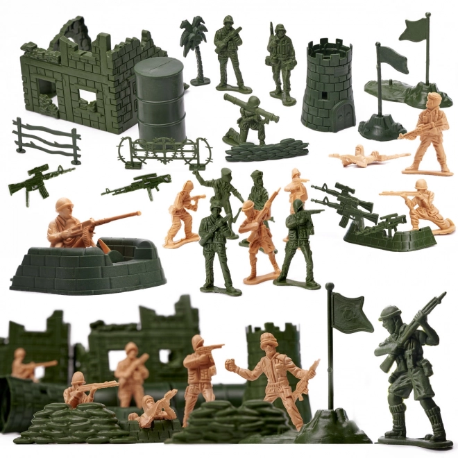 Set figurica vojnika + vojna baza 114 dijelova