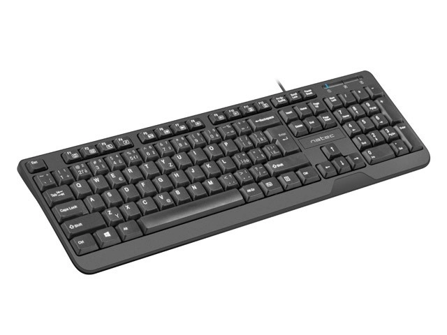 Tipkovnica Natec Trout Slim USB CZ/SK 1.8m crna