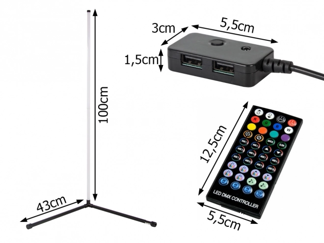 Kutna RGB LED lampa s daljinskim upravljanjem i aplikacijom