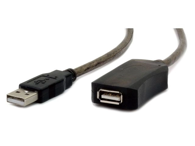Aktivni USB produžni kabel 2.0 AM-AF 10m crni