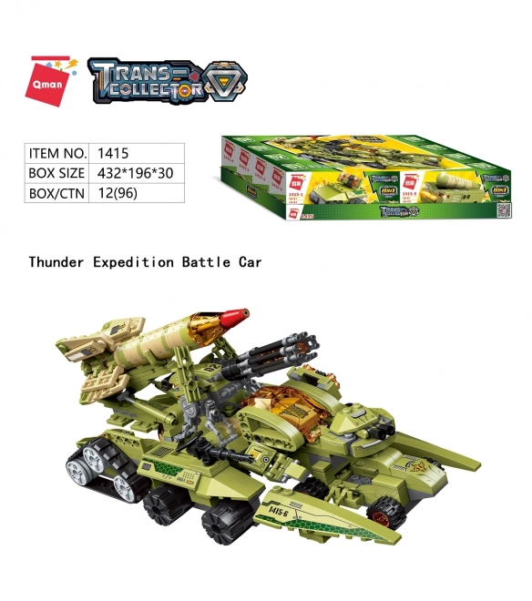 Qman Thunder Expedition Battle Car 1415 set 8v1