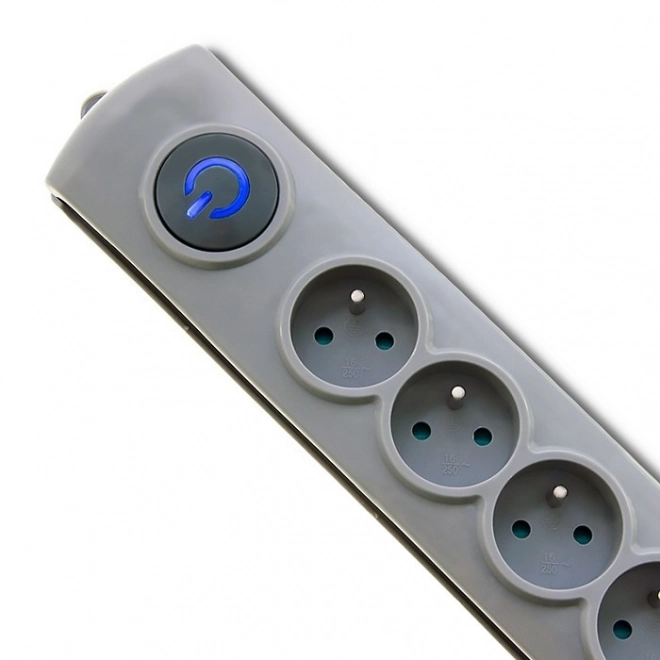 Prenaponska zaštita Quick Switch, 6 utičnica, 1,8 m, siva