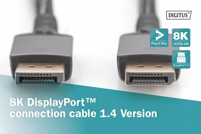 Premium DisplayPort 8K 60Hz UHD kabel 3m crni