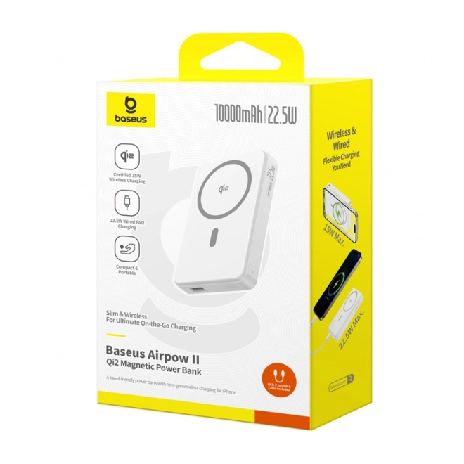 Baseus Airpow II magnetska powerbanka 10000mAh s bežičnim i brzim punjenjem