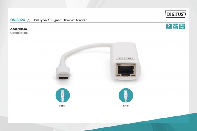 USB-C na Ethernet Gigabit adapter