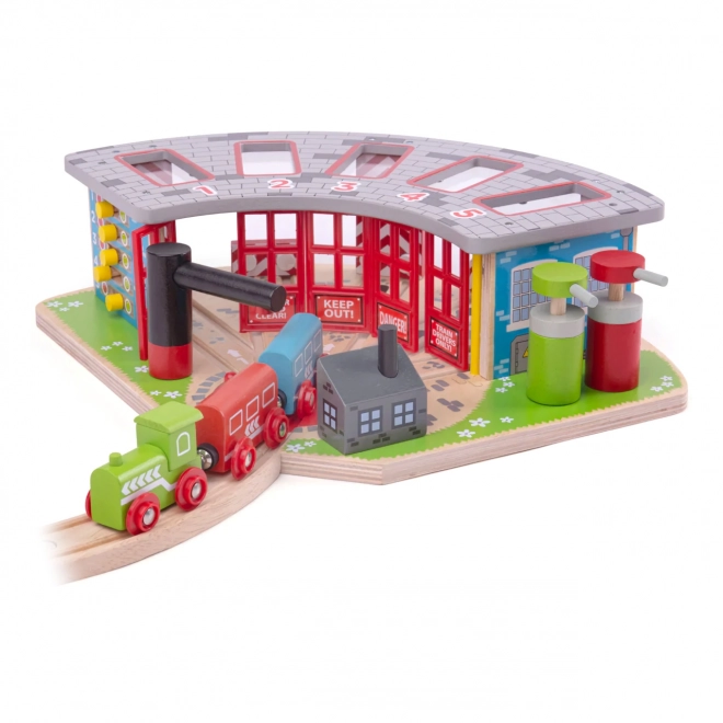 Bigjigs Rail Ekskluzivni depo za 5 vlakića