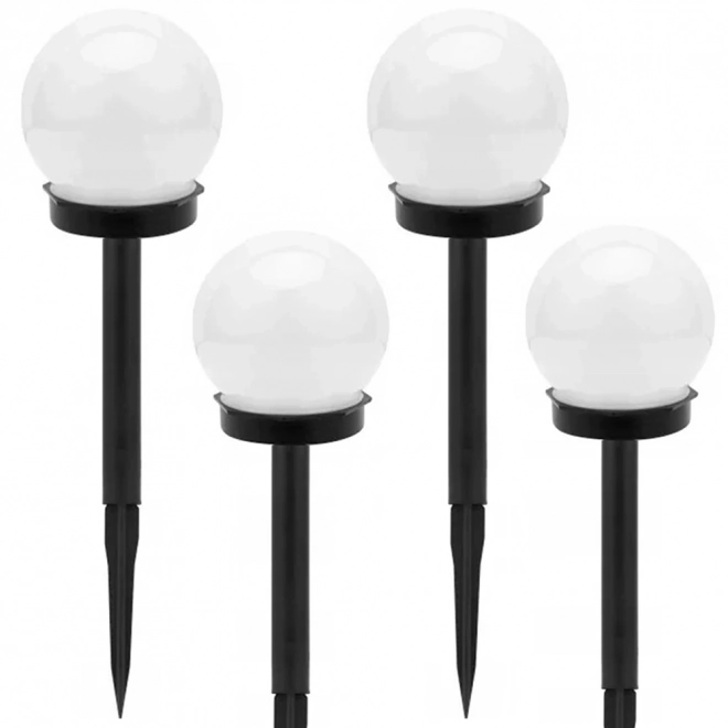 Solarne vrtne lampe bijele kugle s LED osvjetljenjem