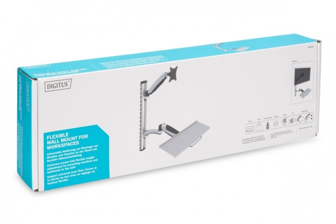 Zidni nosač za monitor i tipkovnicu, max. 27", max. 8kg, rotirajuće 360°