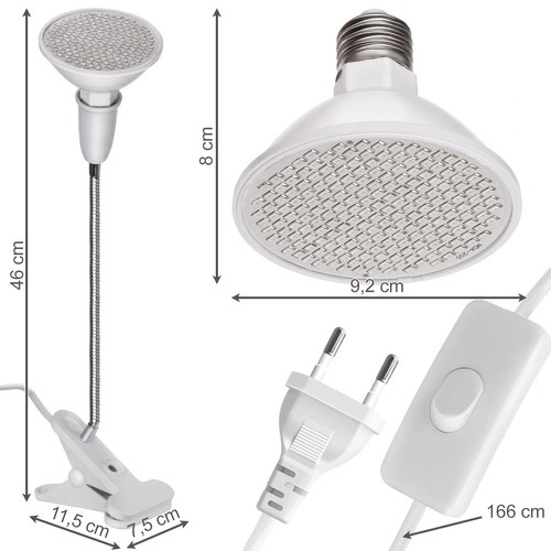 LED lampa za rast biljaka 200 LED E27
