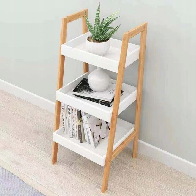 Polica s 3 police bambusijski okvir ModernHome