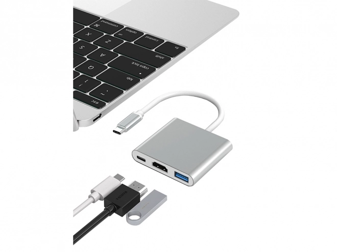 Adapter 3u1 USB-C HDMI 4K