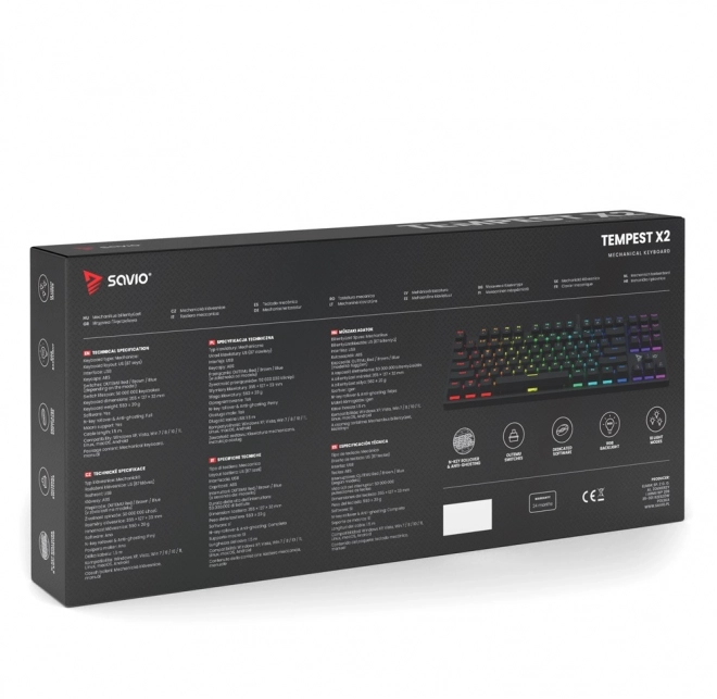 Mehanička tipkovnica Savio Tempest X2 RGB Outemu Brown
