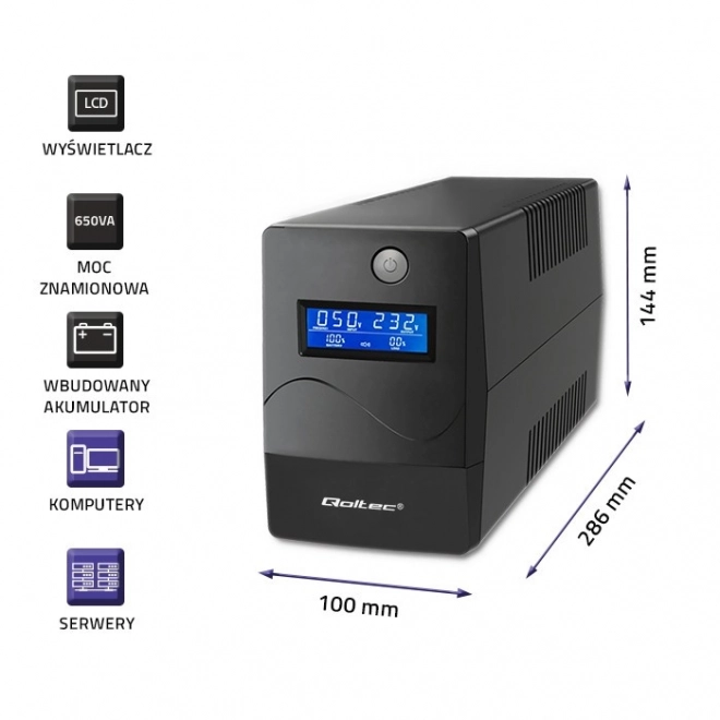 Rezervni izvor UPS Monolith 650VA 360W LCD USB RJ45