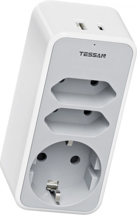 Zidna utičnica Tessan s USB-om