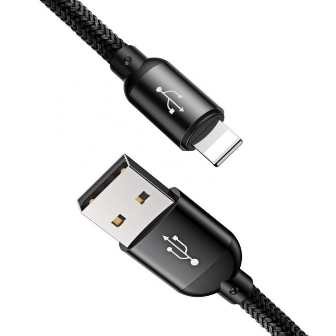 Baseus brzi USB kabel 3u1 s konektorima Type C / Lightning / Micro 3A 1,2M - crni