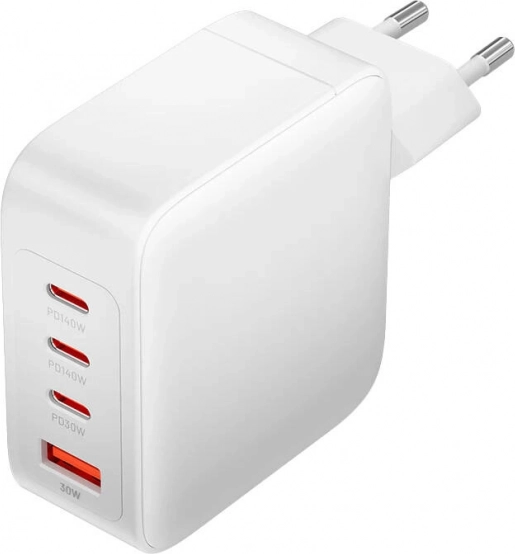 Mrežni punjač Vention 140W GaN s 3× USB‑C i USB‑A (bijela)