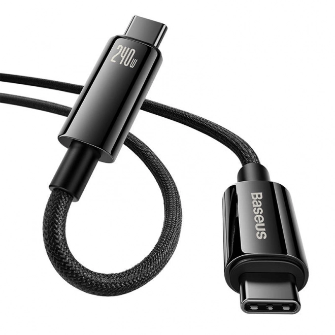 Kabel USB-C na USB-C Baseus Tungsten Gold 240W 1 m (crni)